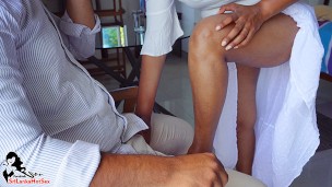 Frau aus Sri Lanka betrügt Ehemann beim Sexfick mit Bürofahrer